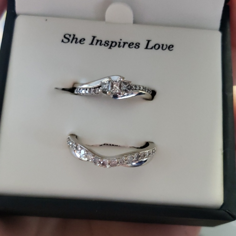 White gold Diamond wedding set - Picture 5 of 7